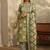 women printed regular thread work kurta with trousers & with dupatta