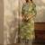 women printed regular thread work kurta with trousers & with dupatta