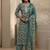 women floral printed regular thread work kurta with trousers & with dupatta