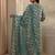women floral printed regular thread work kurta with trousers & with dupatta