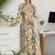 women floral printed regular thread work kurta with trousers & with dupatta