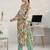 women floral printed regular thread work kurta with trousers & with dupatta