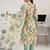women floral printed regular thread work kurta with trousers & with dupatta