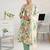 women floral printed regular thread work kurta with trousers & with dupatta