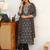 women floral printed regular cotton blend kurta with trousers & with dupatta