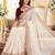 Off white embellished embroidered poly georgette designer saree