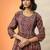 floral printed mirror work pleated mirror work a-line kurta with trousers & dupatta