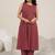 women ethnic motifs printed regular kurta with trousers