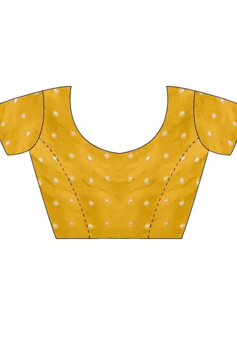 Mustard embellished sequinned silk blend designer saree