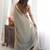 Grey embellished sequinned silk blend designer saree