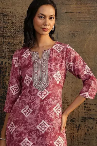 women ethnic motifs printed regular thread work kurta with palazzos & with dupatta