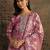 women ethnic motifs printed regular thread work kurta with palazzos & with dupatta