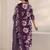 women floral printed regular thread work kurta with trousers & with dupatta