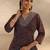women floral printed regular kurta with trousers & with dupatta