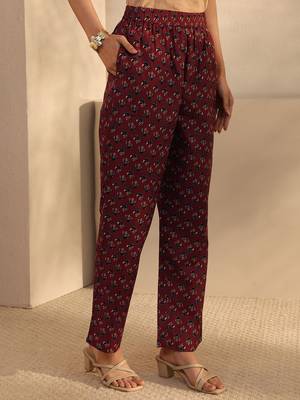 women floral printed regular kurta with trousers & with dupatta 7