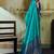 Turquoise silk blend designer banarasi saree