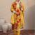 women floral printed regular kurta with trousers & with dupatta