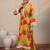 women floral printed regular kurta with trousers & with dupatta