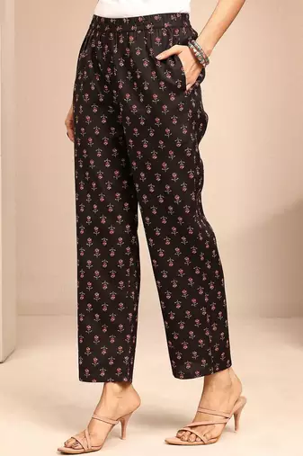 women ethnic motifs printed regular thread work kurta with trousers & with dupatta