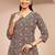 women ethnic motifs printed regular thread work kurta with trousers & with dupatta