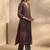 women ethnic motifs printed regular kurta with trousers & with dupatta