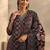 women ethnic motifs printed regular kurta with trousers & with dupatta