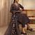 women ethnic motifs printed regular kurta with trousers & with dupatta