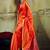 Orange silk blend designer banarasi saree