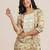 women floral printed regular chikankari kurta with trousers & with dupatta