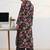 libas black floral print straight kurta set