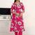 women floral printed regular kurta with trousers & with dupatta