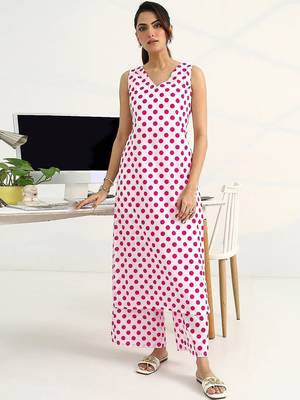 women printed regular kurta with palazzos 2