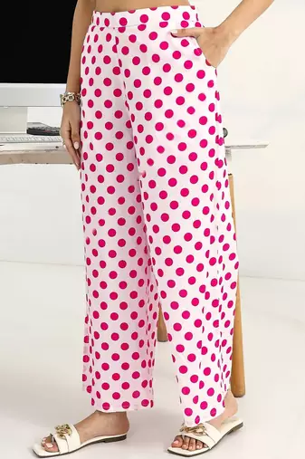 women printed regular kurta with palazzos