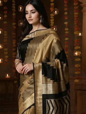 Black woven design zari banarasi saree 2