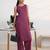 libas burgundy woven design cotton blend straight kurta set