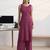 libas burgundy woven design cotton blend straight kurta set