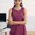 libas burgundy woven design cotton blend straight kurta set