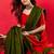 Green colourblocked zari mysore silk saree
