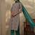 women ethnic motifs printed regular kurta with trousers & with dupatta