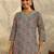 women ethnic motifs printed regular kurta with trousers & with dupatta