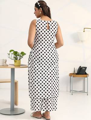 women printed regular kurta with palazzos 5