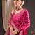 Magenta woven design zari silk blend designer banarasi saree
