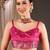 Magenta woven design zari silk blend designer banarasi saree