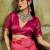 Magenta silk blend designer banarasi saree