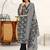 women ethnic motifs printed regular kurta with trousers & with dupatta