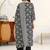 women ethnic motifs printed regular kurta with trousers & with dupatta