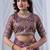 Purple ethnic motifs embroidered silk blend designer saree