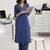 women ethnic motifs printed regular mirror work kurta with trousers