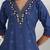 women ethnic motifs printed regular mirror work kurta with trousers
