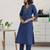women ethnic motifs printed regular mirror work kurta with trousers